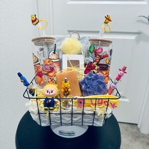 Colorful Home Party Supplies Gift Basket Winnie the Pooh